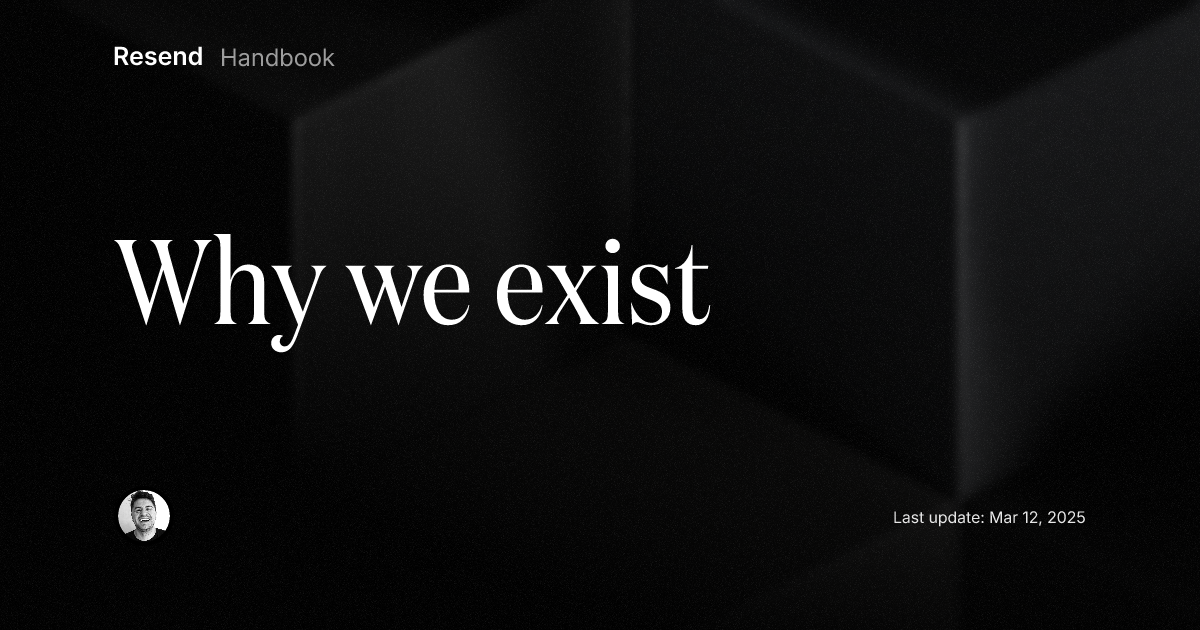 Why we exist